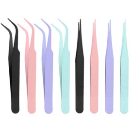 8 Pieces of Stainless Steel Tweezers, DIY Handicraft Accessories, Small Item Picking Tools, Can Be Used for Nail Art, Jewelry Making, Card Making