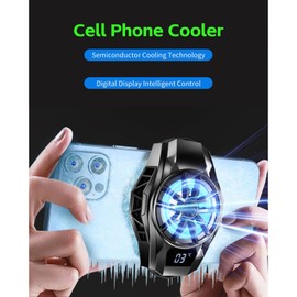 Yoidesu - Enfriador de Teléfono S8, Radiador de Teléfono Celular de Semiconductor RGB, Ventilador de Enfriamiento de Teléfono Móvil Magnético Ligero Portátil para Juegos Sreaming Waching