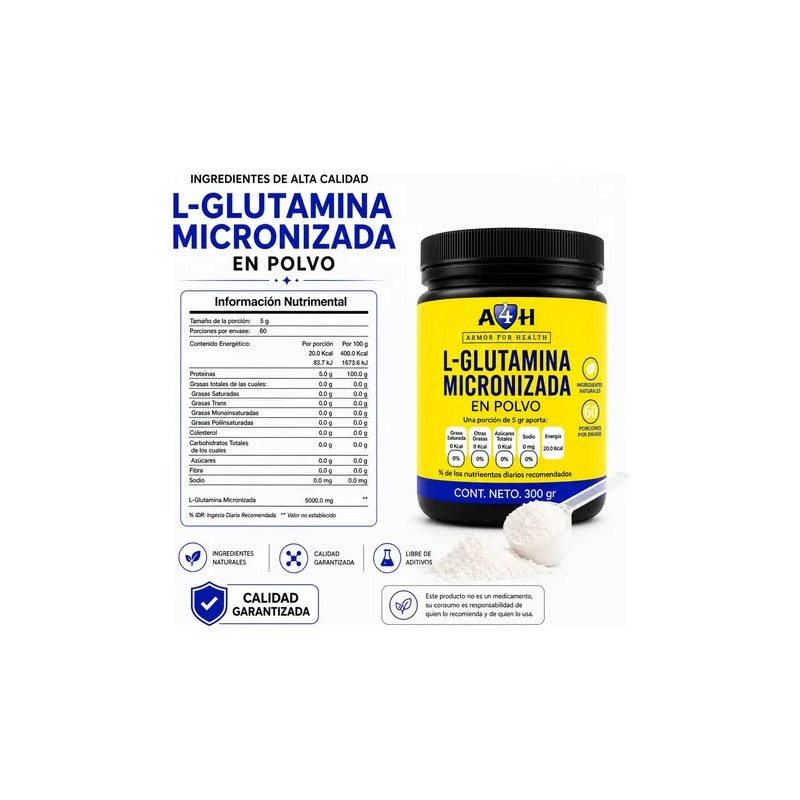 Glutamina 300 Gramos A4h 2 Meses