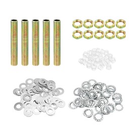 PATIKIL 1/8IP Thread 2.56 Inch Lamp Cable Kit with Lock Nuts Washers 1 Set Fasteners Assortment Hardware for Chandelier Ceiling Light DIY Galvanised