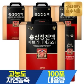 Pure Food 6-year-old red ginseng essence Everyday 365 Red Ginseng Sticks 4 boxes (400 packs) Economical / 순수식품 6년근 홍삼정 진액 에브리데이 365 홍삼 스틱 4박스(400포) 실속형