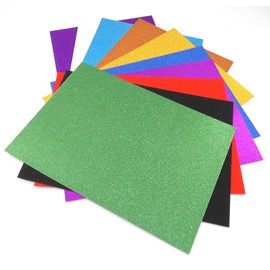 Happium 10pcs A4 Glitter Paper Cardstock 250gsm Glitter Cardstock Paper Mixed Colours Glitter Cardstock Card A4 Glitter Cardstock Craft Card for DIY Craft Decoration