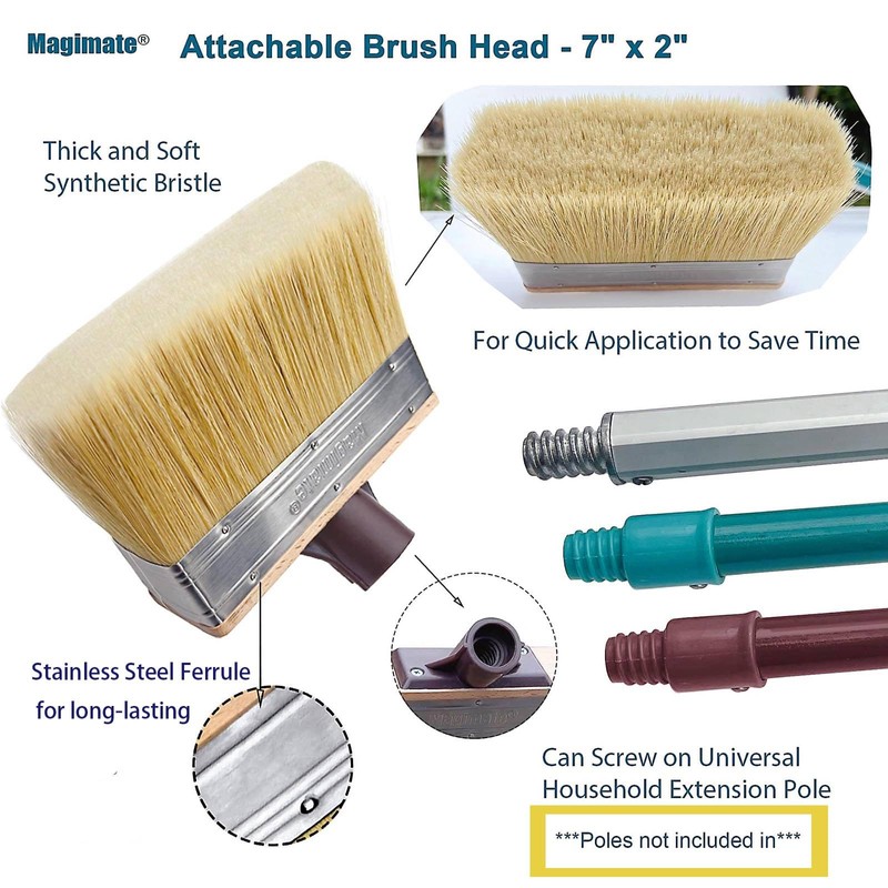Deck Brush Stain Applicator by Magimate - Thick Soft Large
