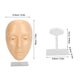 Nurnesy Makeup Practice Face Board, Reusable 5D Silicone Makeup Mannequin Face, Eye Makeup Practice Face for Makeup Beginners or Professional Enthusiasts (White)