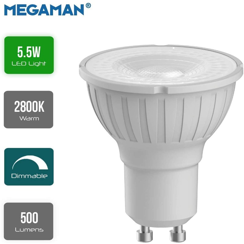 Megaman GU10 Reflector Dimmable LED Lamp, 5 Watt, 2800K Colour
