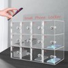 SHIOUCY Desktop & Wall Mounted 12-Grid Clear Cell Phone Holder
