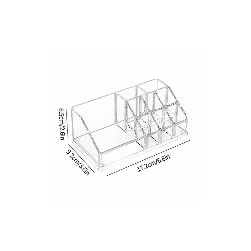 QUINTRA Rectangular Cosmetic Organiser for Transparent Skin Care Products with