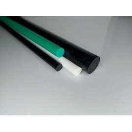 alt-intech® Round Rod Made of High-Density Polyethylene Black Diameter 25 mm Length 1000 mm Plastic Round Rod