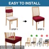 Smiry Waterproof Seat Covers for Dining Room Chairs Set of