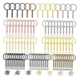DOITOOL 1 Set DIY Keychain Making Key Rings Jump Rings Eye Pins for Craft Projects Keychain Accessories for Jewelry Making and Home Crafts for Family DIY Fun