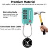 SharkByte TSA Approved Suitcase Locks - 4-Dial Security Travel Combination