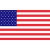American Square Flag Sticker - 3" x 1.8"
