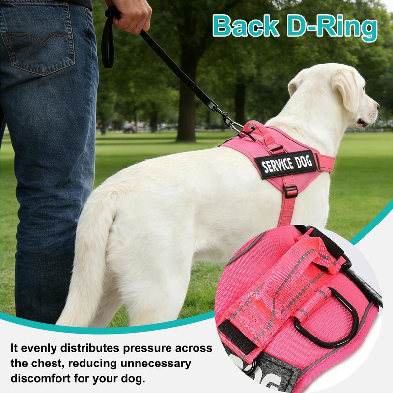 MUMUPET Service Dog Harness, No Pull Reflective Adjustable with Handle,