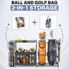 WALMANN Garage Sports Equipment Organizer, Ball Storage Stand, Indoor Golf