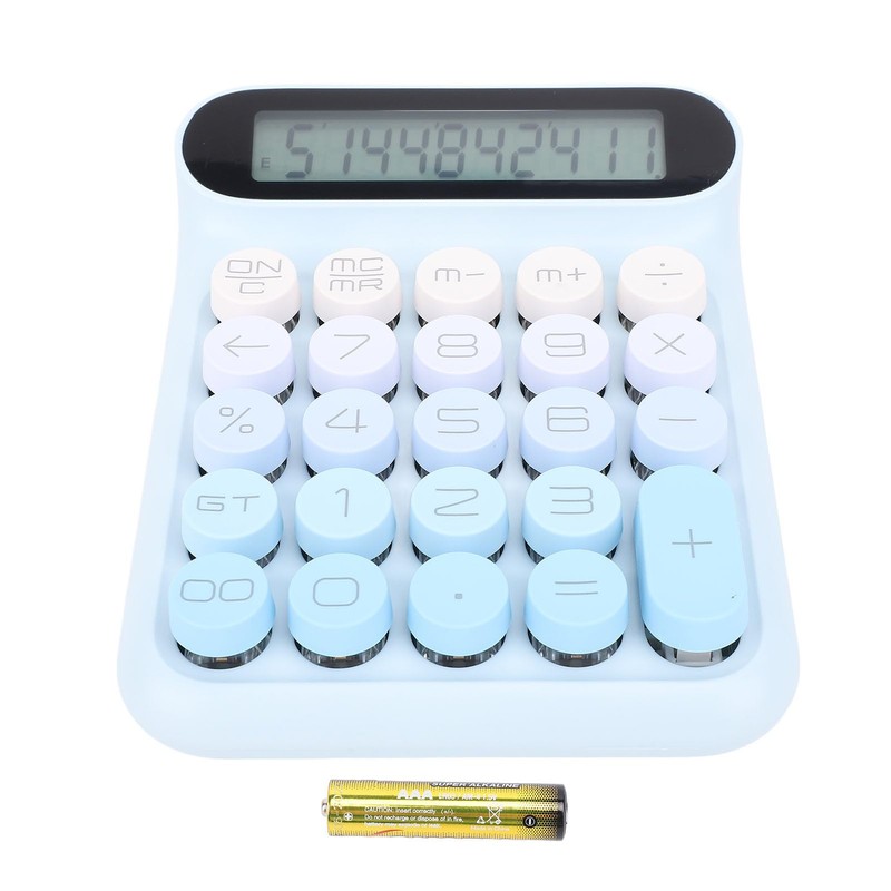 Mechanical Switch Calculator, 24 Keys Auto Sleep Desktop Large LCD