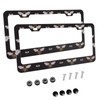 Delerain Funny Honey Bee 2Pcs License Plate Frame, Aluminum Metal