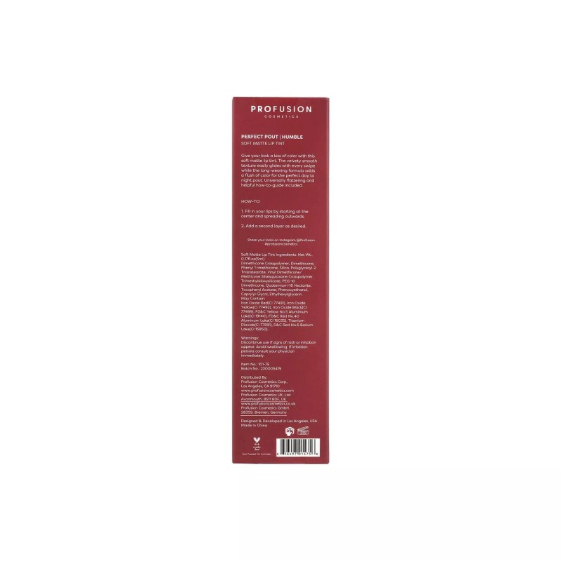 Profusion Cosmetics Perfect Pout Soft Matte Liquid Lip Tint Humble