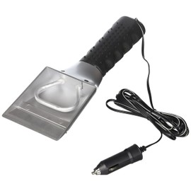 ROAD GENIE 12V Heated Ice Scraper | 14' (4.27 m) Cord | ABS Plastic | LED Indicator | Rubber Squeegee | Melt & Wipe System | Cool Handle Design