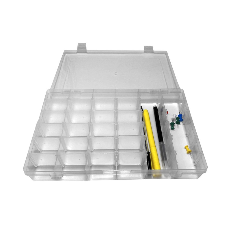 On1shelf Transparent Thick Hard Plastic Adjustable Compartment Slot Plastic Craft