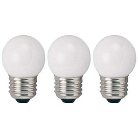 Small Round Bulb 7W White Mini Ball G40 Base/E26 White (Round Ball) (3 Pack)