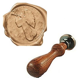 Vintage Lovely Angel Trumpet Custom Picture Logo Wedding Invitation Christmas Gift Wax Seal Sealing Stamp Rosewood Handle Set Kit