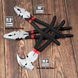 SPEEDWOX 10.5 Inch Fence Pliers, Staple Puller, Fence Pliers, Fence Pliers, Fence Tool, Fence Pliers, Heavy Duty Fence Pliers, Multipurpose Fencing Tool, Fence Pliers with Hammer Head