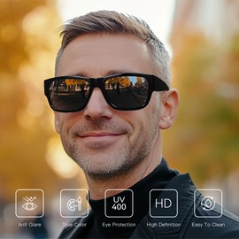 BLUEMOKY Square Bifocal Sunglasses for Men: Reading Glasses with UV400 Protection - Retro Shades Classic Rectangle Frame (CRYSTAL, 2.5x)