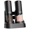 Electric Rechargeable Salt and Pepper Grinder Set,Automatic Pepper Mill Grinder