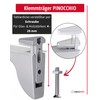 Gedotec Pinocchio Designer Glass Shelf Brackets - Matte Silver |