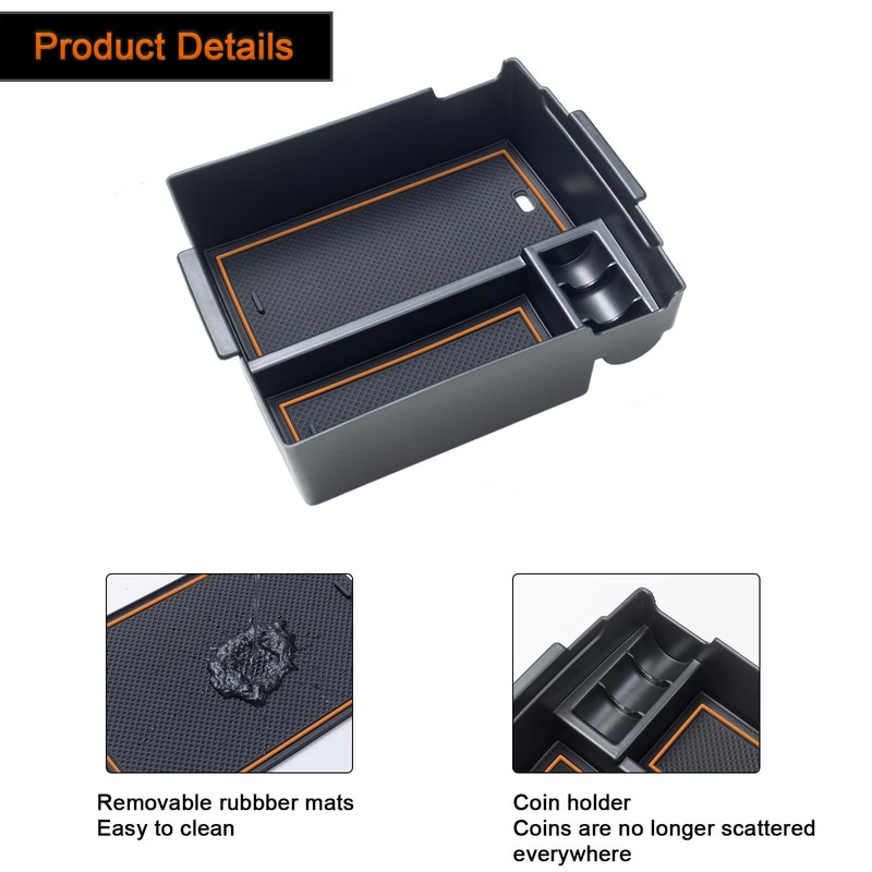 TOPINSTALL Center Console Tray Compatible with 2022-2026 Ford Maverick Accessories,