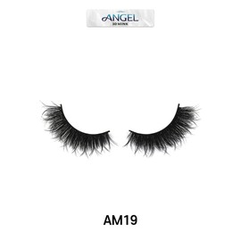 Laflare 3D MINK ANGEL Eyelashes, Soft, Feather-Light, Double-Layer, Voluminous, Glamorous, Fluffy, Striking Look, Reusable Premium Quality False Mink Lashes (AM19)