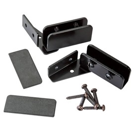 Glass Door Pivot Hinge - Black (Pair)