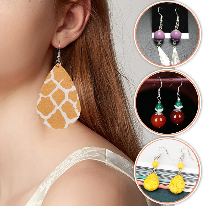 TOAOB 300pcs Earrings Making Supplies Kit Silver Tone 18mm Earring