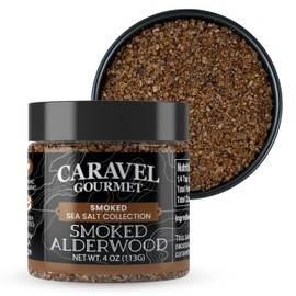 Smoked Sea Salt, Cold Smoked Over Alderwood, Smoky Salt Flavor with No Articifial Flavors, 4 oz Jar - Caravel Gourmet