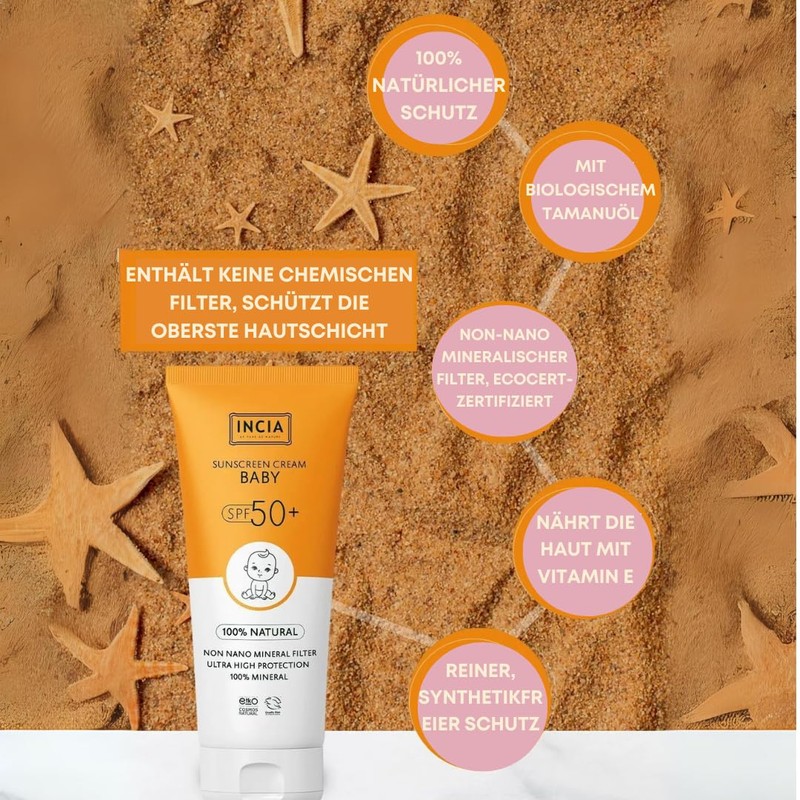 INCIA Natural Sun Protection for Babies and Children - SPF