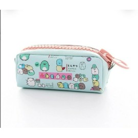 Unbranded New Sumikko Gurashi Kawaii Pencil Pouch Stationary Pink Zip + 1 Random Pen