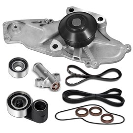 Timing Belt Kit with Water Pump FIT 2003-2017 Honda Accord, 2005-2017 Odyssey, 2006-2014 Ridgeline, 2005-2015 Pilot, 2010-2015 Crosstour & FIT 2003-2013 Acura MDX, 2013-2018 RDX, 2005-2012 RL TKH-002
