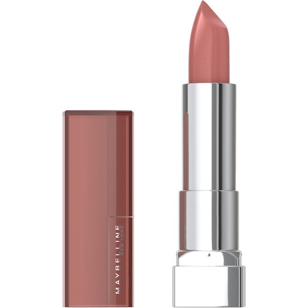 Maybelline Color Sensational Lipstick, Lip Makeup, Cream Finish, Hydrating Lipstick, Nude, Pink, Red, Plum Lip Color, Crazy for Coffee, 0.15 oz; (Packaging May Vary)