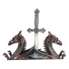Guardian Double Dragons With Celtic Rune Sword Letter Opener Figurine