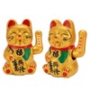 Golden Battery Powered Fortune Cat Waving Hand Good Luck Colorfast