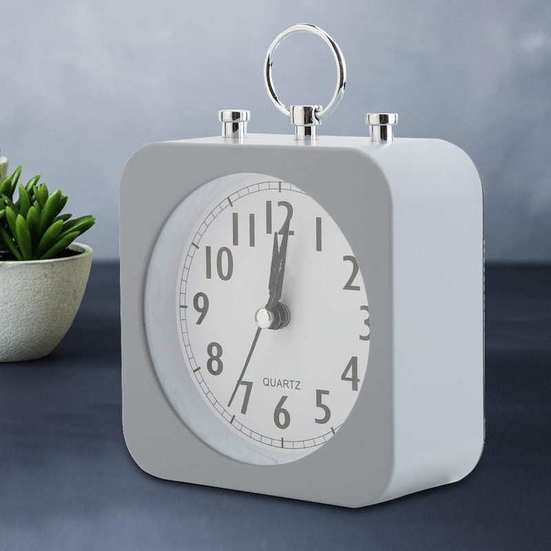 Reloj Despertador Retro Vintage Silencioso con Luz Nocturna y Diseño