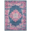 Nourison Passion Distressed Vintage Blue Area Rug 5'3" x 7'3"