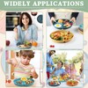 WYTNB 9.6inch Divided Dinner Plates Set, 4Pcs Three Grid Portion