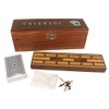 Middle-England 25cm Cribbage Set Playing Cards Board Pegs Box Traditional