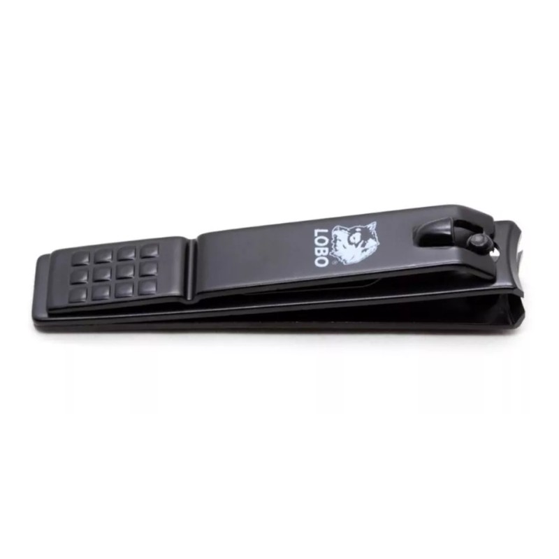 Lobo Corta Uñas Antideslizante Acero Inoxidable Negro 10pz Lobo
