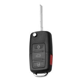 XINXUSONG 1Pcs Car Key Fob Keyless Flip Entry Remote HLO1J0959753AM 3-btn Compatible with Beetle Golf Passat Flip Key Fob