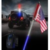 Xprite 1PC 5FT Red White Blue Spiral LED Whip Lights