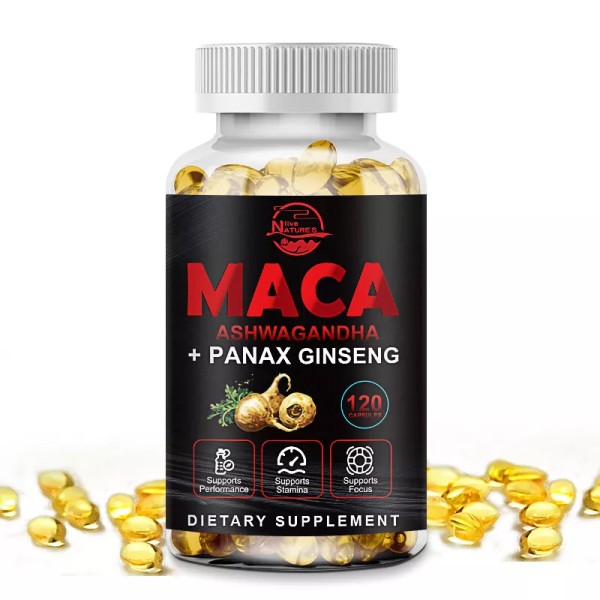 Maca Root Capsules 10000mg, Peruvian Maca Extract for Men &