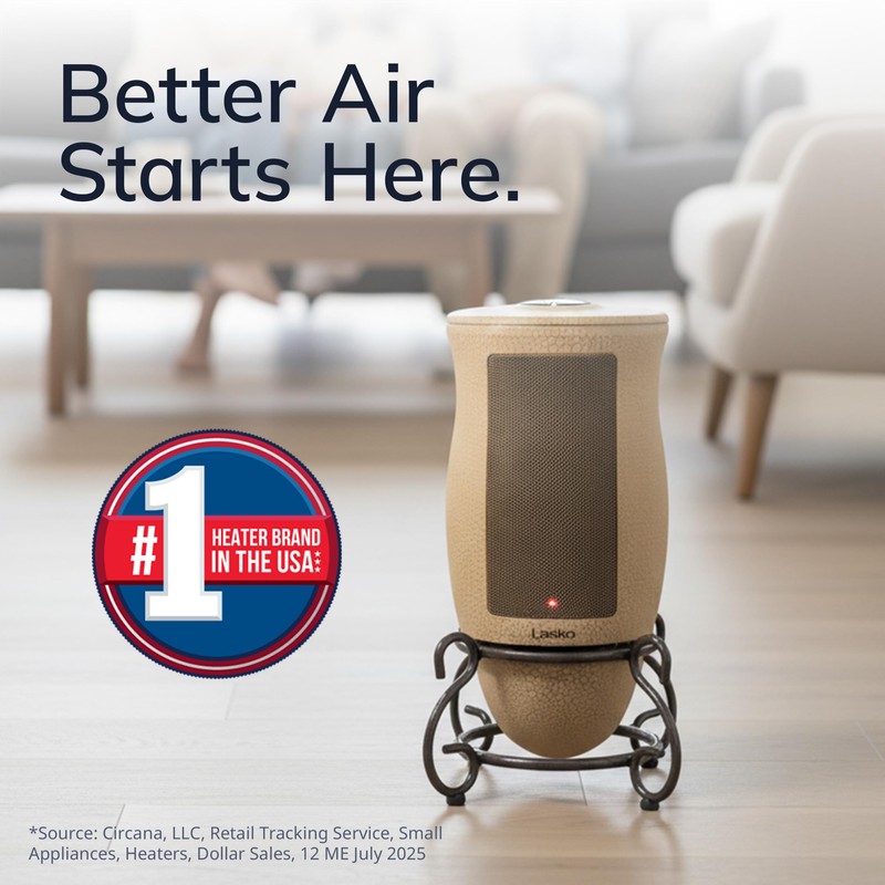 Lasko Oscillating Designer Ceramic Tower Space Heater for Home with