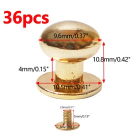 ogdoad Mini Drawer Pulls, 36Pcs Mini Knobs Diameter 0.39", Mini Small Knobs for Jewelry Box, Mini Drawer Knobs (Gold)
